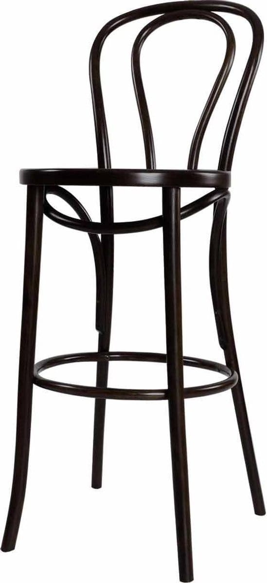 Fameg Vienna Thonet No. 18 houten barkruk zwart gebeitst - 75 cm