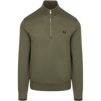 Sweaters Fred Perry Half Zip Trui Donkergroen Z50