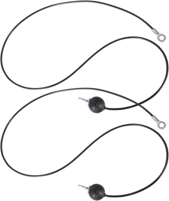 Fitness Kabel - Katrol Draad - Thuis Workout - Geluidsdempende Coating - 140 cm - Zwart