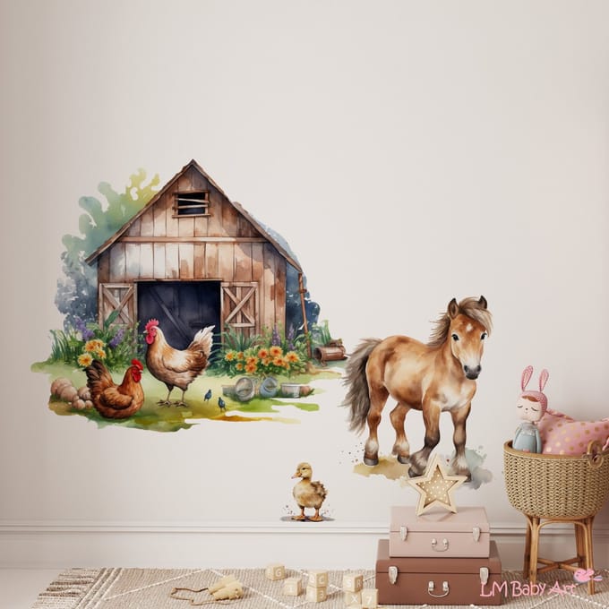 LM Baby Art | Muursticker paard | 70x85cm