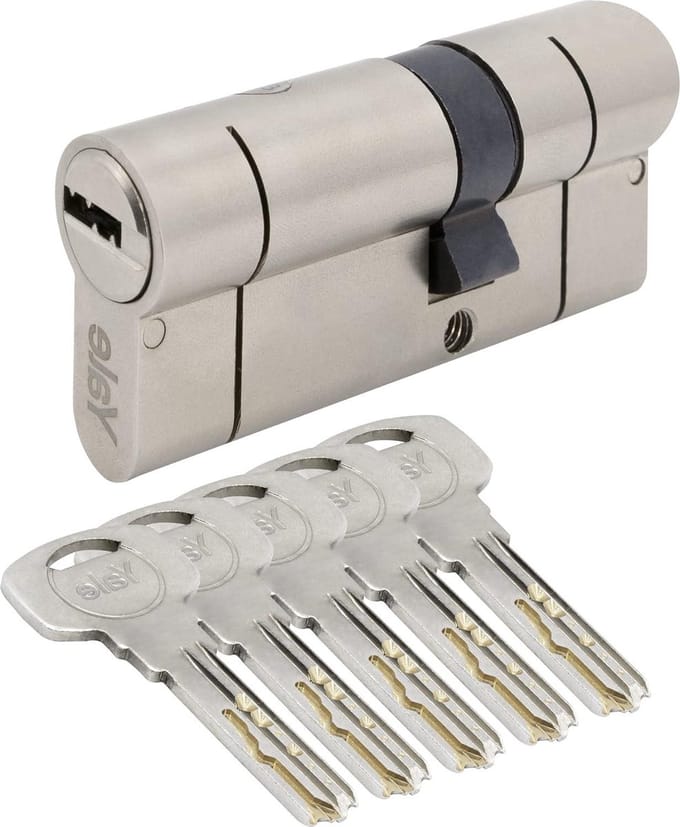 Veiligheidsslot Cilinder - Sluitcilinder Deur - Maximale Beveiliging - Geteste 6D Cilinder - 35/35 mm - Satijn