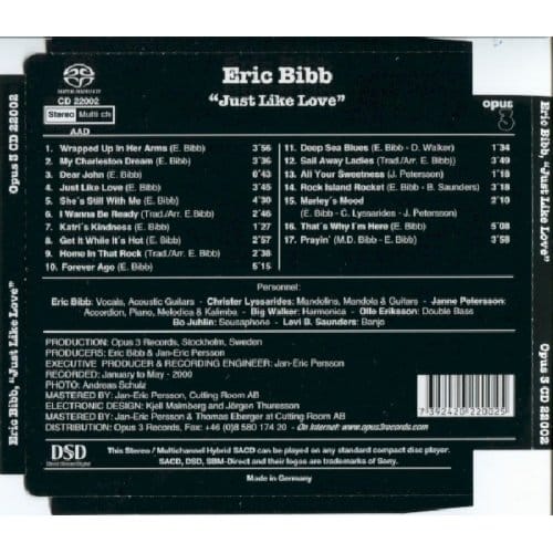 Eric Bibb - Just Like Love (SACD)
