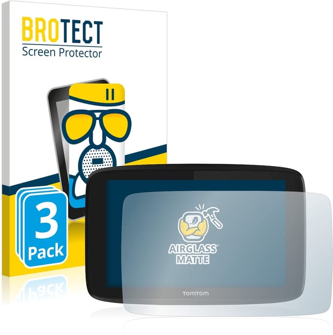 BROTECT - Screenprotector voor TomTom GO Essential 6" - Folie Beschermfolie Beschermglas matte 3 Stuks