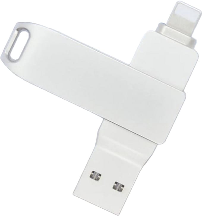 1TB Telefoon Usb Roteren Usb 3.0 Flash Drive Geschikt Voor IPhone 1TB Met 2 In 1 USB-A Naar Bliksem Interface Usb3.0 Pendrive Geschikt Voor Iphone 11/12/13 /14 Ipad