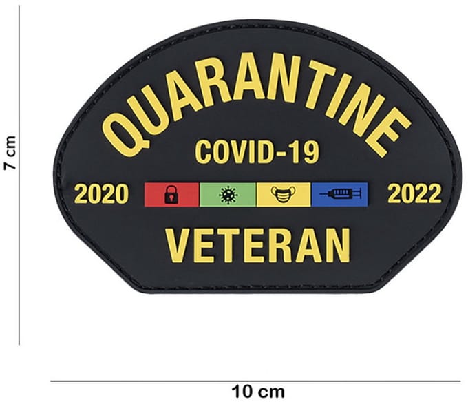 Embleem 3D PVC Quarantine Veteran Covid-19 #13106