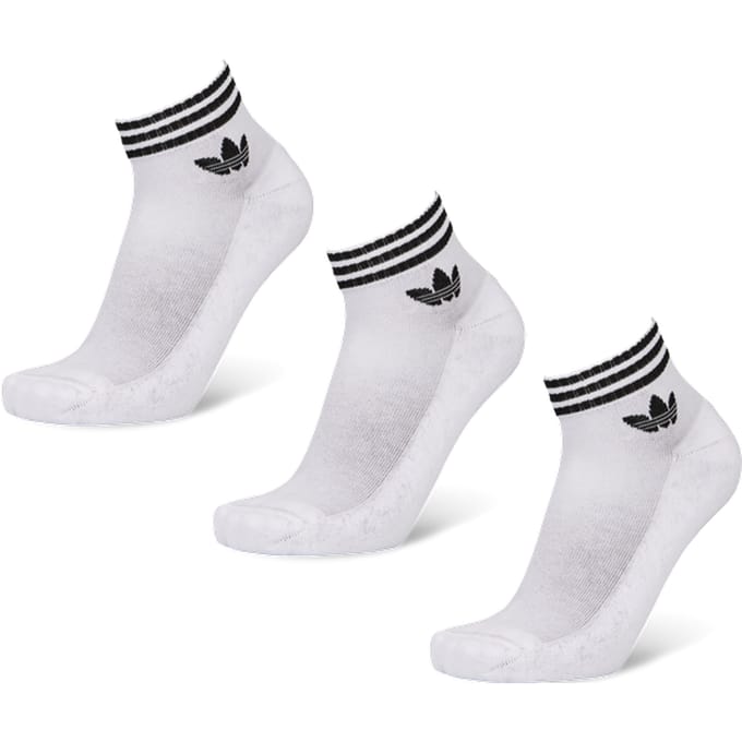 Adidas Ankle 3 Pack Sokken Unisex - Wit - Maat 43-45 - Katoen