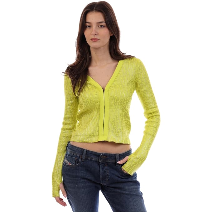 Diesel Dames/Dames Metalen Haak Slim Vest (Geel)