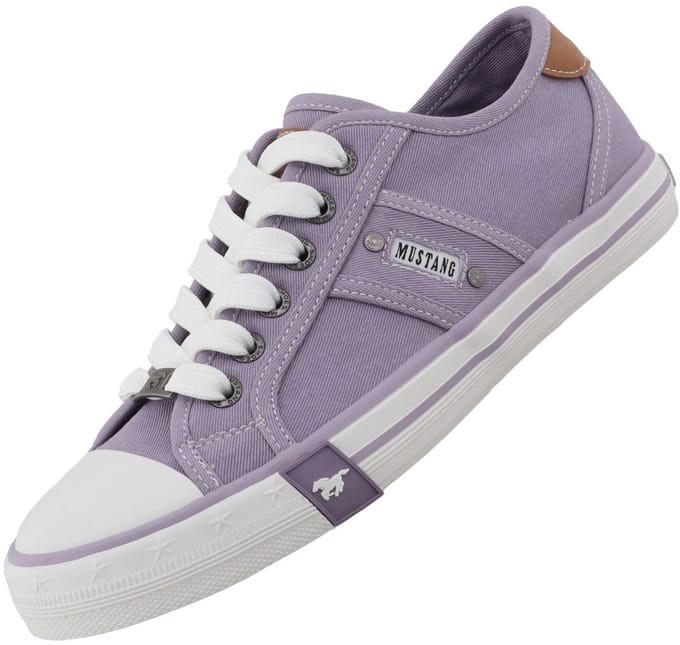 Mustang dames canvas sneaker paars