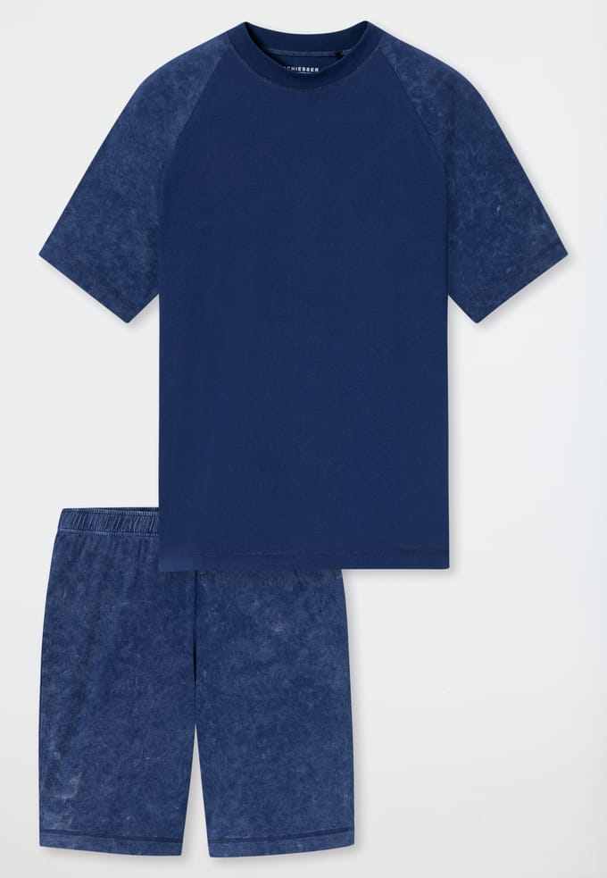 Korte pyjama met tie-dye-effect, navy - Modern Essentials 48