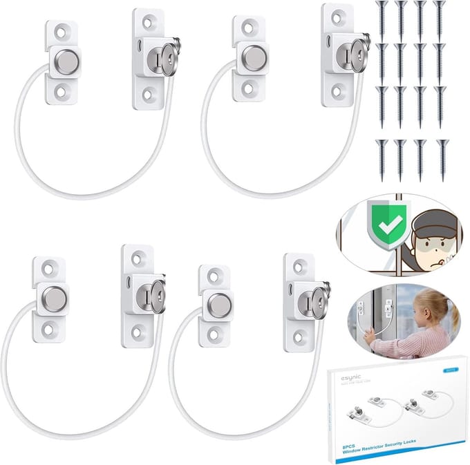 Duurzame Raamsloten voor Kinderveiligheid - 4 Pack