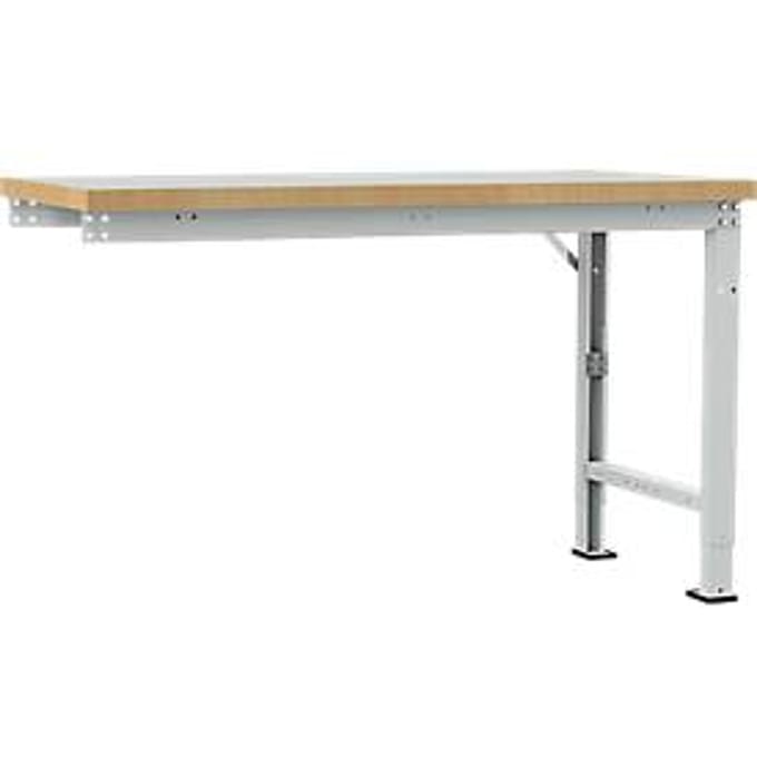 Manuflex WP7019.7035 Werkbank uitbreidingsmodule (b x d) 1500 mm x 700 mm Grijs-wit (RAL 7035)