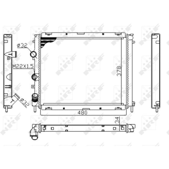 Radiator, motorkoeling Economy Class NRF 53209A