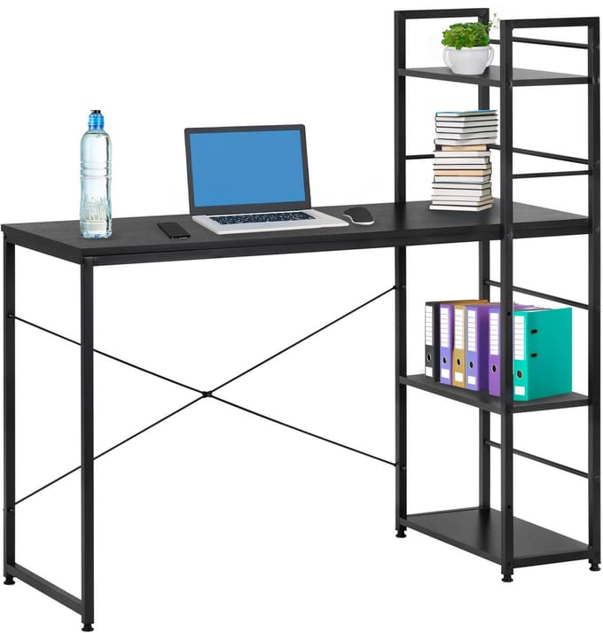 Springos Bureau – Werkbureau – Computer Bureau – Bureautafel – 100 x 50 x 76 cm – 50 Kg - industriële - Zwart