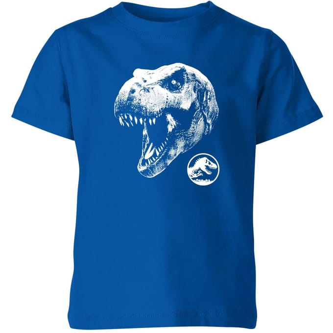 Jurassic Park T Rex Kids' T-Shirt - Blue - 122/128 (7-8 jaar)