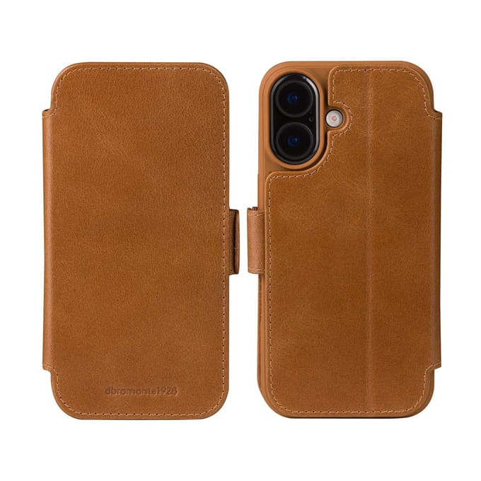 dbramante1928 Copenhagen Bookcase geschikt voor Apple iPhone 17 - Tan