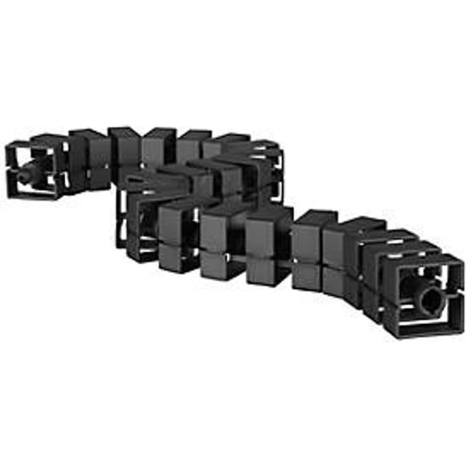 Kabelbeschermslang Quadro, L 750 mm, zwart