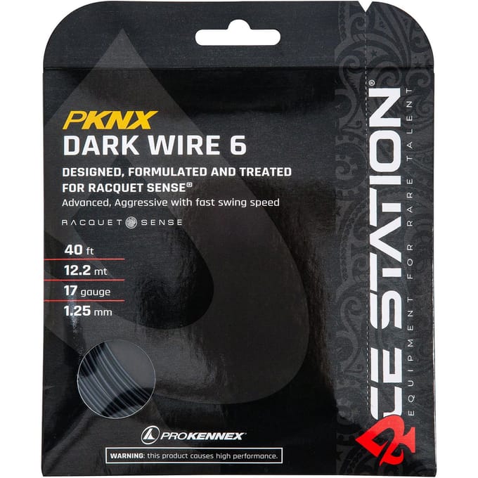PROKENNEX Dark Wire 6 Set Snaren 12,2m-Zwart