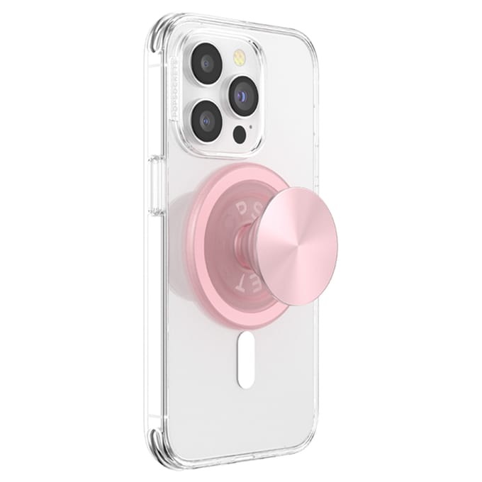 PopSockets PopGrip geschikt voor MagSafe Round - Aluminum Dusty Rose