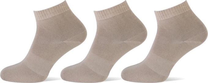 Teckel Enkelsokken Beige 39-42 3 paar