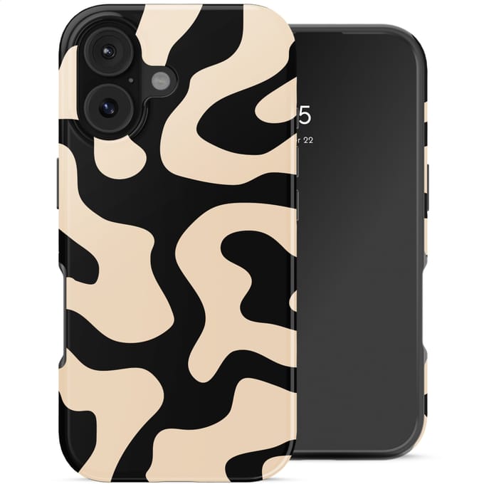 Selencia Hoesje - Geschikt voor Apple iPhone 17 - Backcover - Art Wave Black