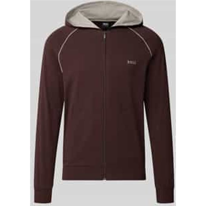 Regular fit sweatjack van katoenmix model 'Mix&Match Jacket H'