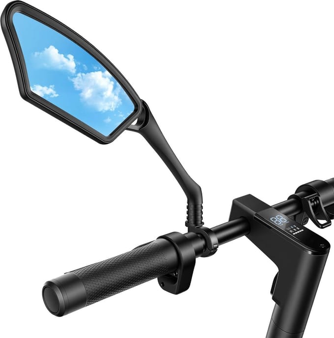 Scooter Spiegel - Links Stuurscherm - Veilig Rijden - Universele Pasvorm - 22cm Lengte