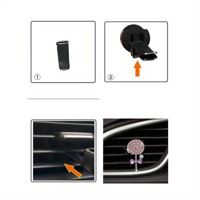1pc Ornement de Sortie d'Air de Voiture Design Sucette one-size rose