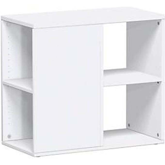 Aanbouwladeblok PALENQUE, 3 zijden open, B 400 x D 800 x H 720 mm, wit