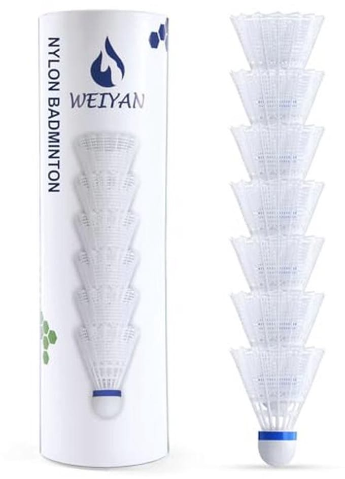 6 Stuks Nylon Badmintonshuttles - Professionele Shuttles voor Beginners en Buitensport