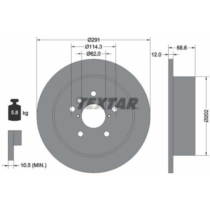 Remschijf TEXTAR 92144203