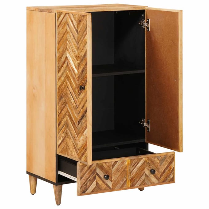 vidaXL - Opbergkasten - Bruin - 60 - x - 33,5 - x - 100 - cm - Massief - Mango - Hout