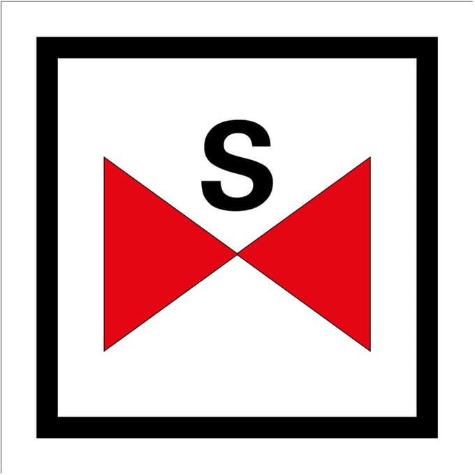 Sprinklerafsluiter sticker 200 x 200 mm
