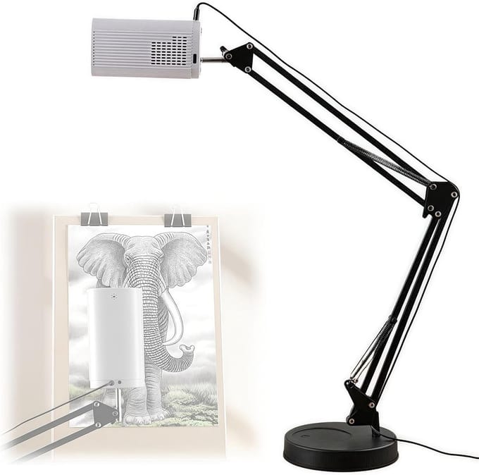 Tekenprojector - Traceren Schilderen - Kunst Creëren - Instelbare Projectiegrootte - Tot 220cm Breed - Wit