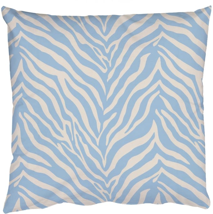 Sierkussens - Kussentjes Woonkamer - 50x50 cm - Zebra - Motief - Blauw - Wit