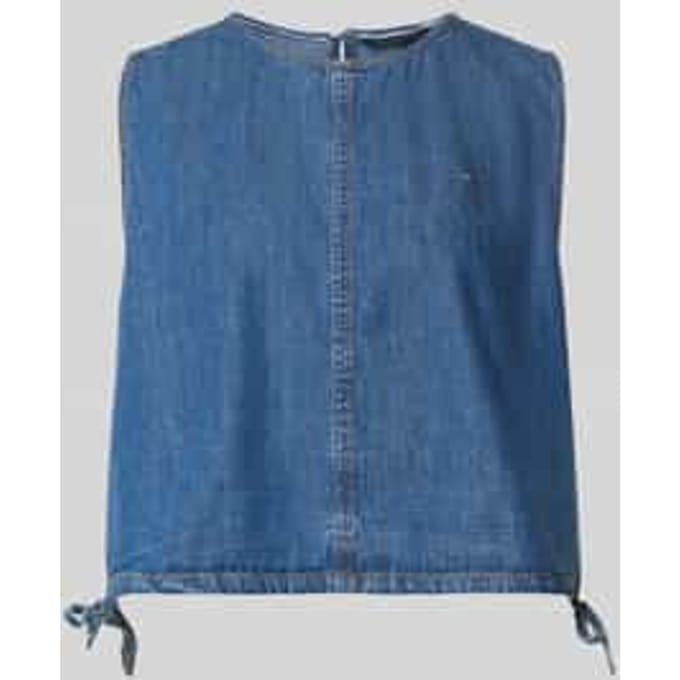 relaxed fit denim blousetop van puur katoen