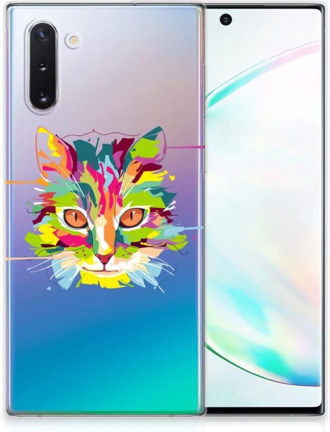 Samsung Galaxy Note 10 Telefoonhoesje met Naam Cat Color