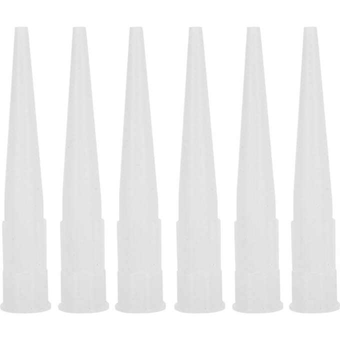 30 stuks Kitspuiten Plastic Glaslijm Spuitmonden Afdichtmiddel Siliconen Kitpunten white