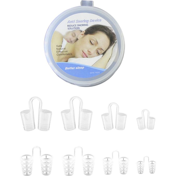 8PCS Anti-Snurken Neusdilatatoren Set Anti-snurken Oplossing Apparaten Stop Snurken Slaaphulp om te verlichten transparant