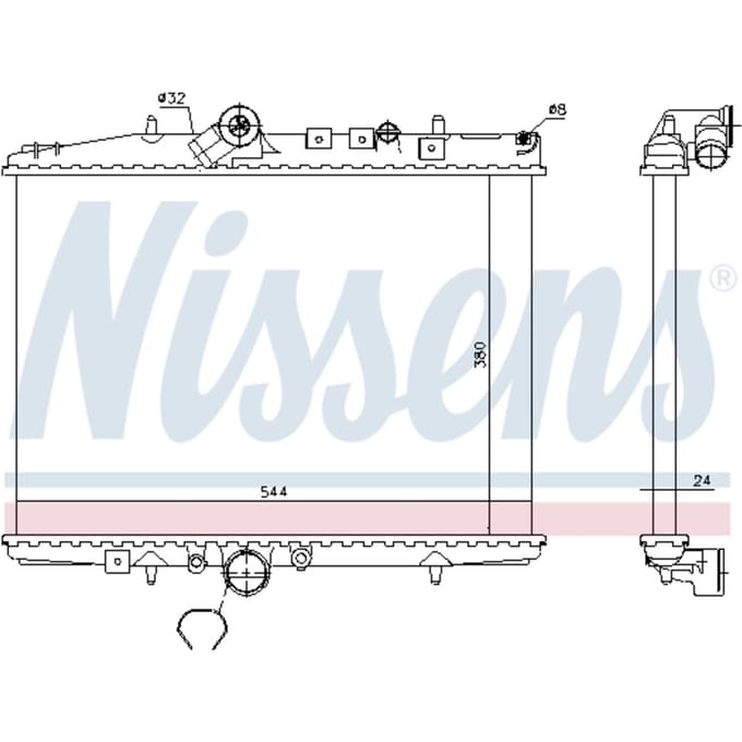 Radiator, motorkoeling NISSENS 61294A