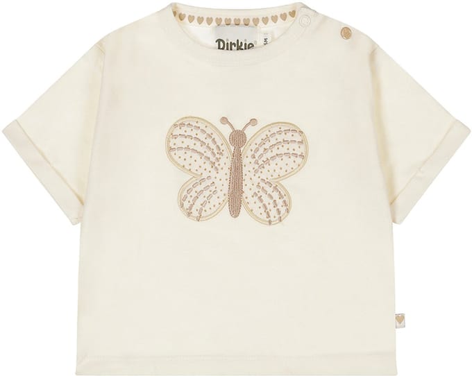 Dirkje Meisjes Loose Fit T-shirt - Off-white