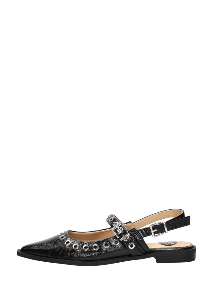 SUB55 Slingback Slingbacks - Zwart lak - Maat 38