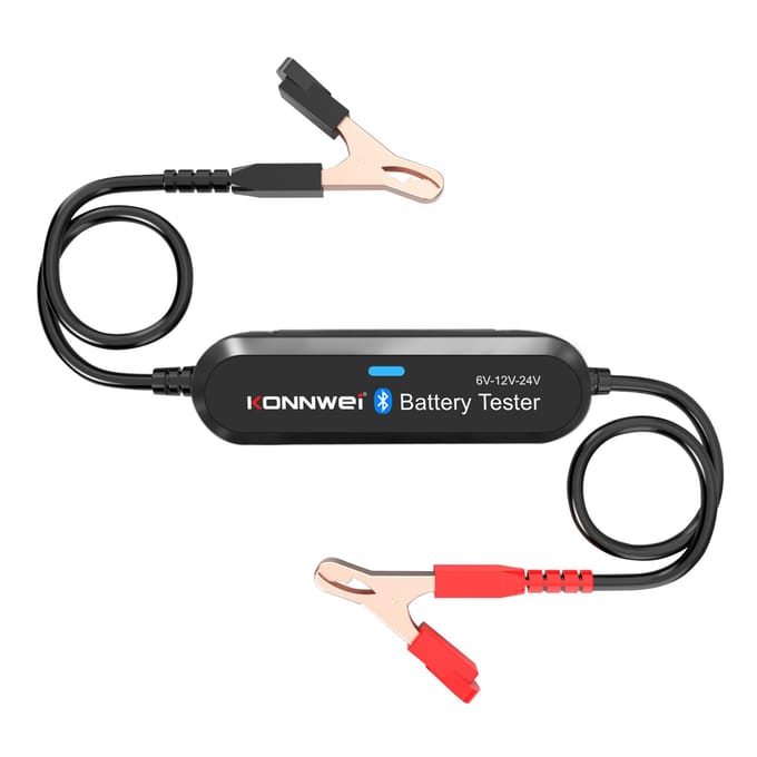 KONNWEI BK200 6 V/12 V/24 V Auto BT Batterij Tester Batterij Load Tester Interne Weerstand tester zwart