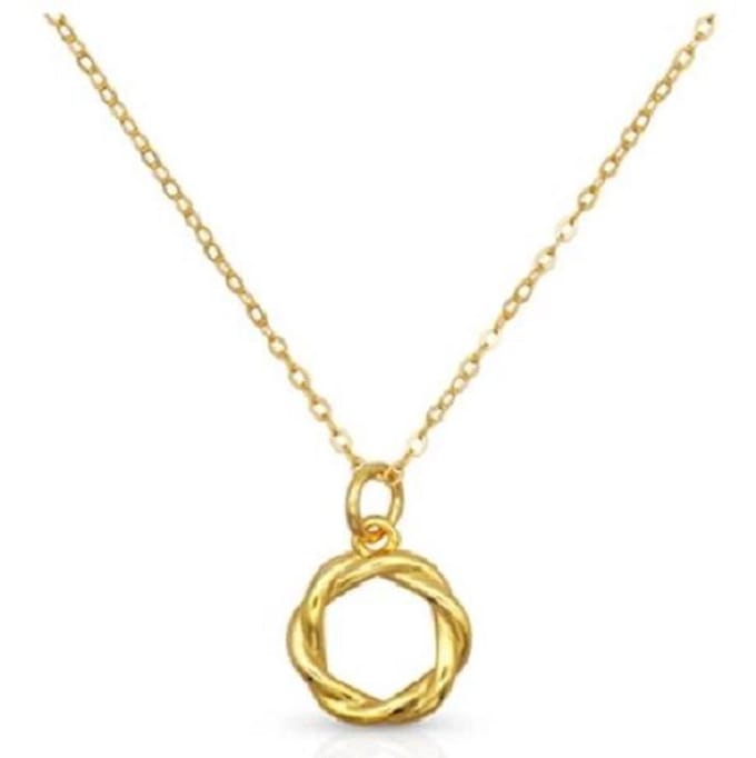 Schitterende 18K Gold Plated Halsketting met Hanger Krans