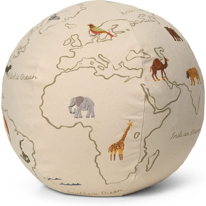 Ferm Living - The World Poef - off-white - wit