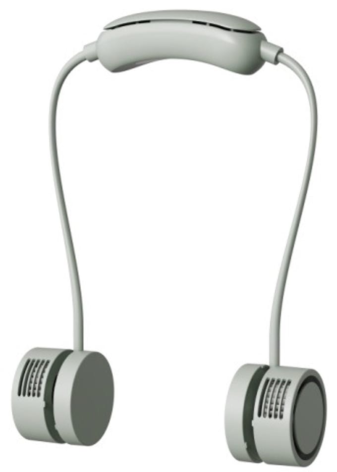 Nek Ventilator - Nekventilator - Draagbare Ventilator - Handventilator - USB Oplaadbaar - 3 Standen - Bladloos - 1600 mAh - Koelend Model - IJsgroen