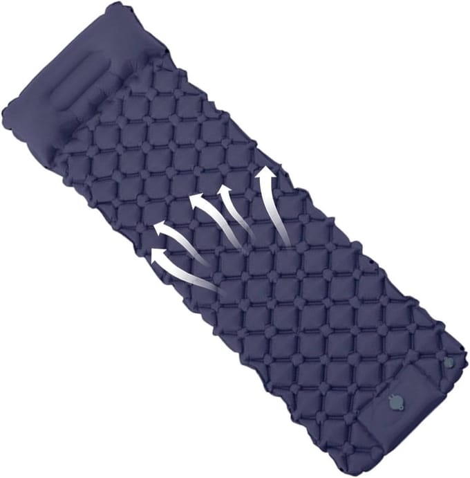 Slaapmat - Luchtbed - Kamperen - Zelfopblazend - 37x17x15cm - Navy Blue