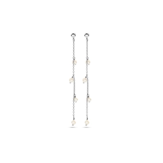 Zilver Gerhodineerd Oorhangers Parel 1338139