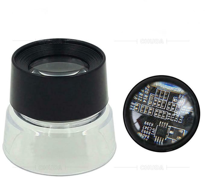 Cilindrische vergrootglas 10X voor sieraden, printplaten