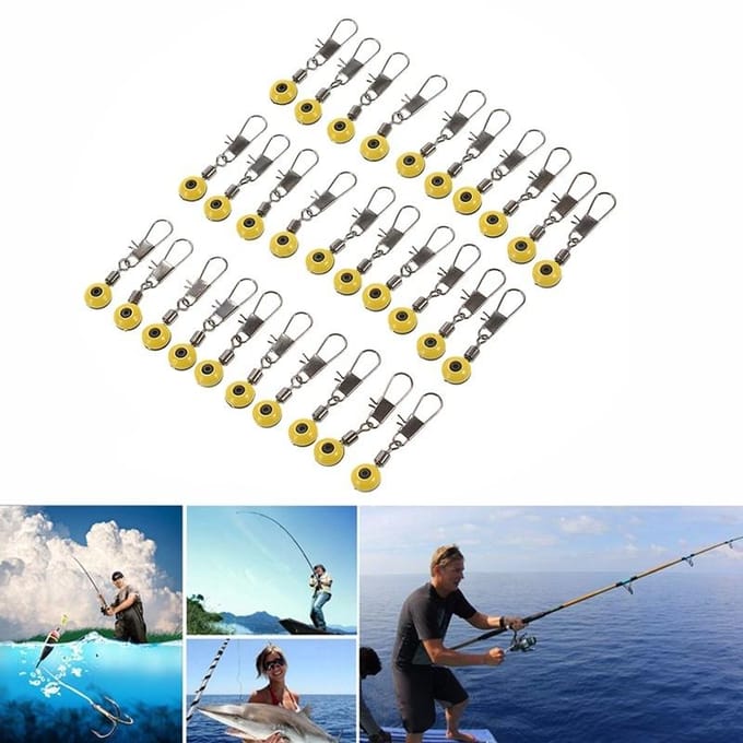 Bouchons de pêche en caoutchouc Bobber Stops, flotteurs ovales noirs, bouchons de plomb 30pcs gray