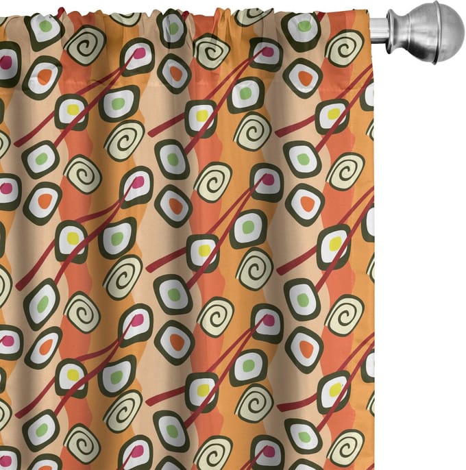ABAKUHAUS Sushi Gordijnen – 2x75x245 cm – Microvezel – Burnt Sienna